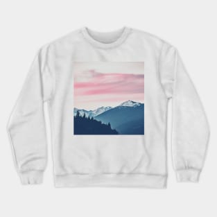 Mountain Themed Art, Love you to the mountains and back, snow capped mountains Crewneck Sweatshirt